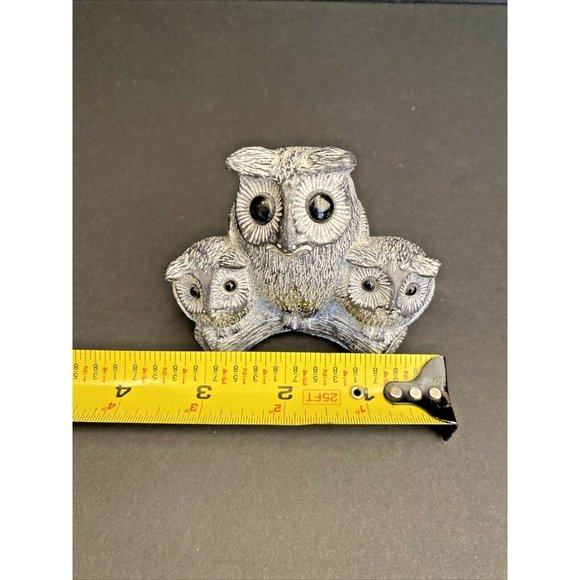 Vintage A Wolf Original Handmade in Canada, Owls, Owl Family Wolf Sculptures - Picture 6 of 6